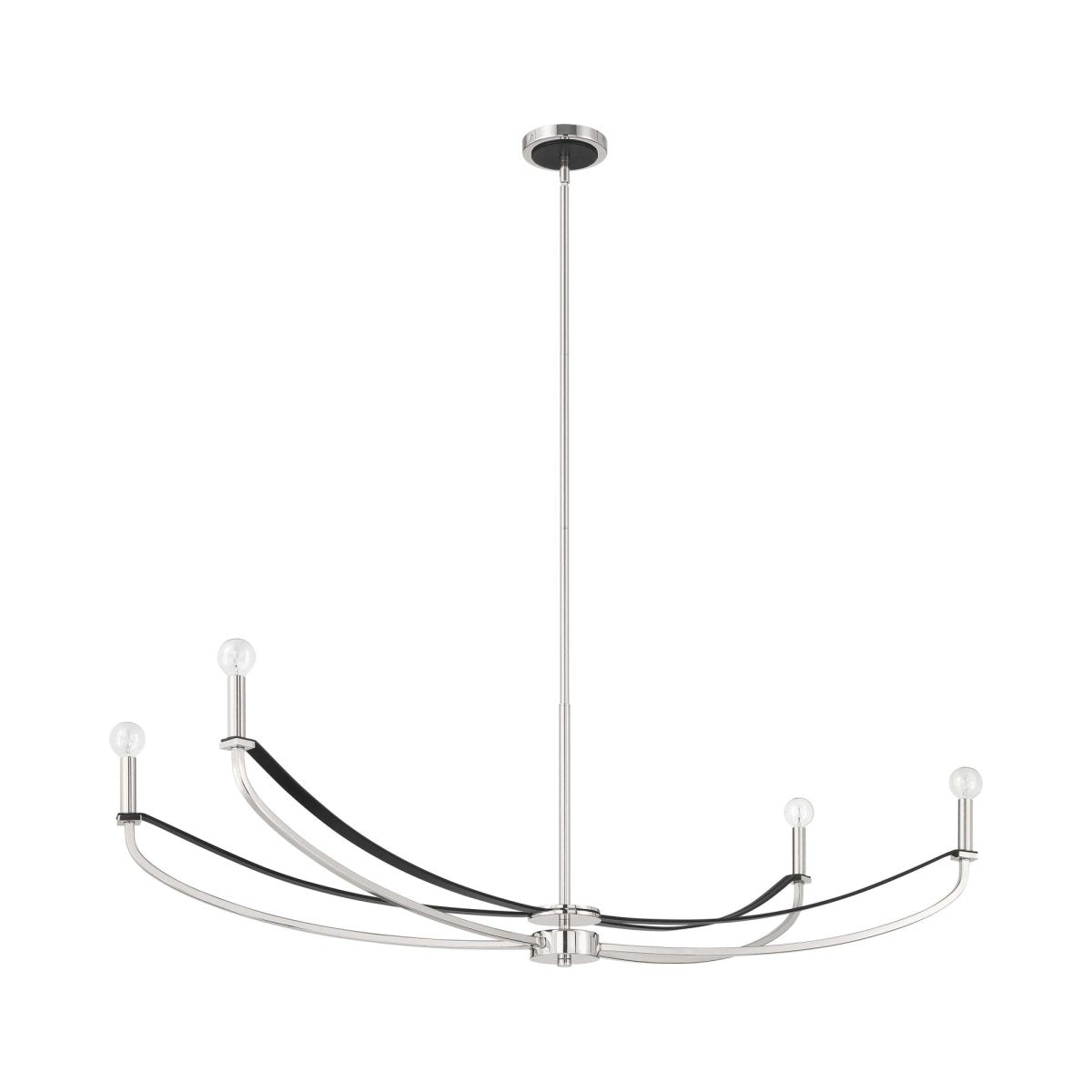 Chandelier linéaire Sussex - Nickel poli by Eglo | Luminaires & cie