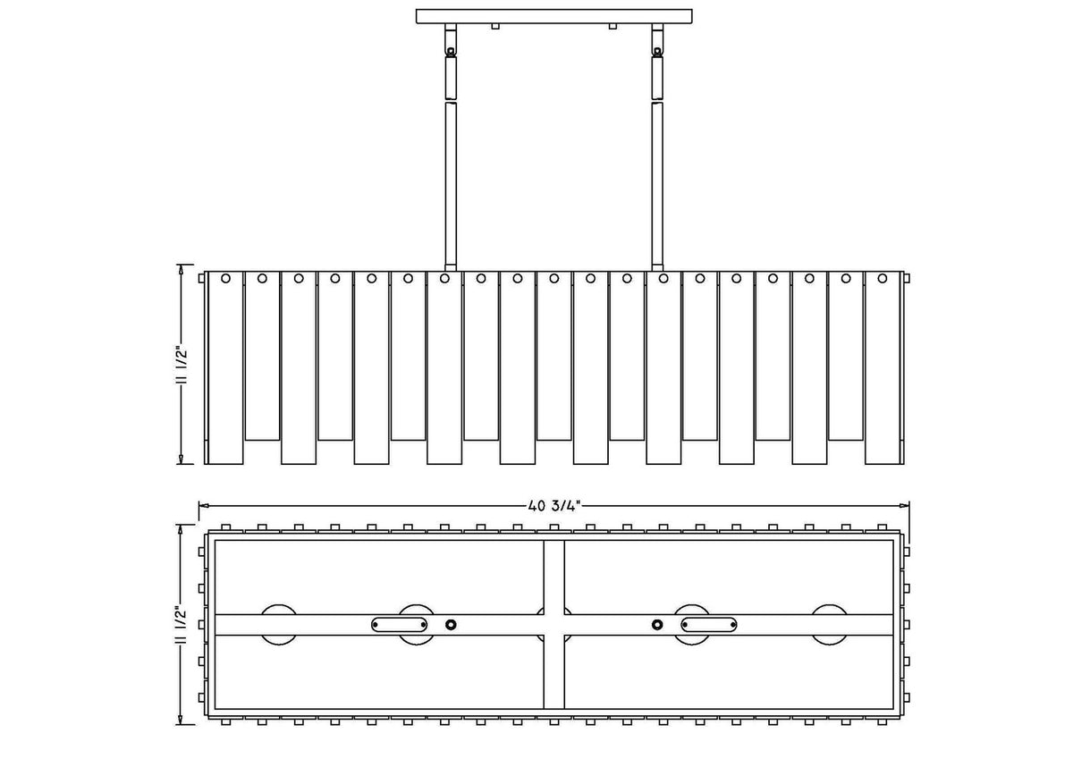 Suspension linéaire Viviana nombre ampoules 5 – vue 6