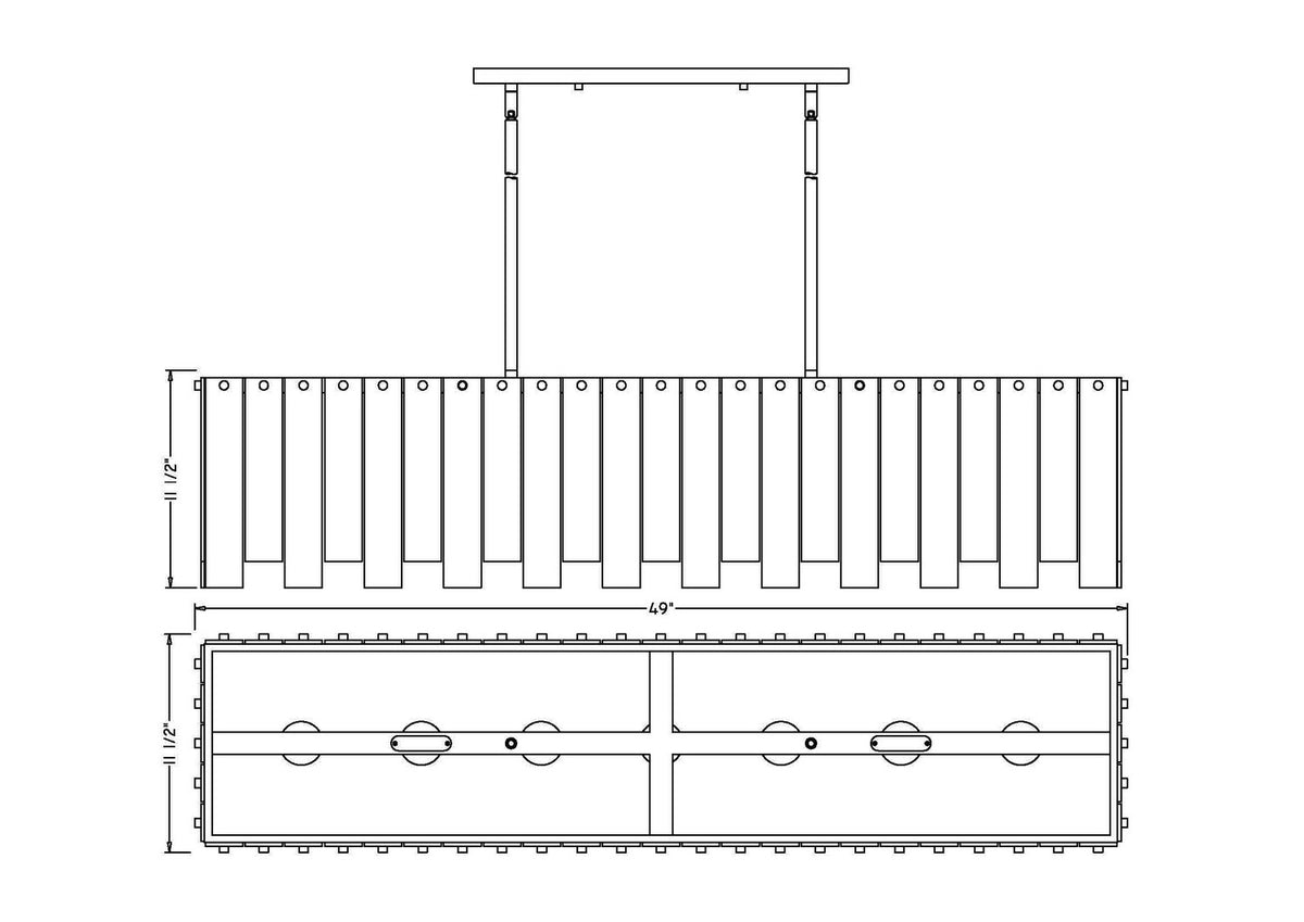 Suspension linéaire Viviana nombre ampoules 7 – vue 6