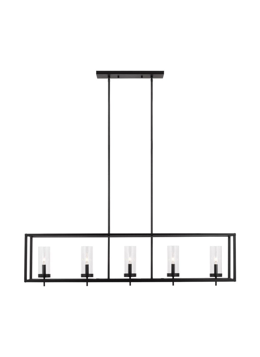 Chandelier linéaire Zire - Noir de minuit Ampoules non - incluses by Visual Comfort Studio | Luminaires & cie