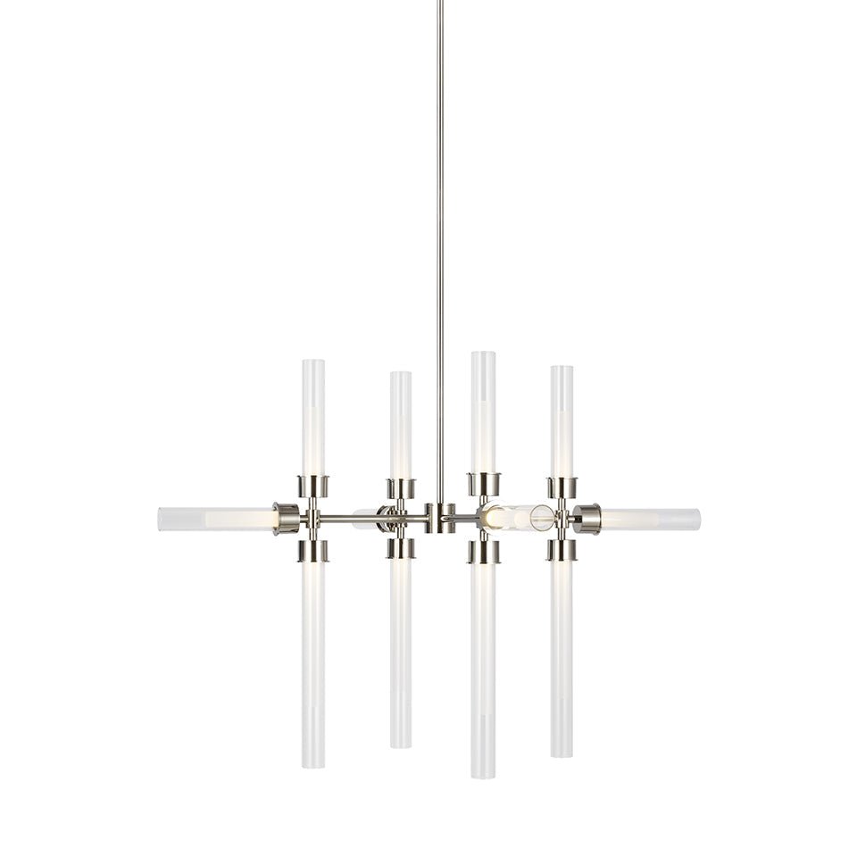 Chandelier Linger - Nickel poli 12 by Tech Lighting | Luminaires & cie