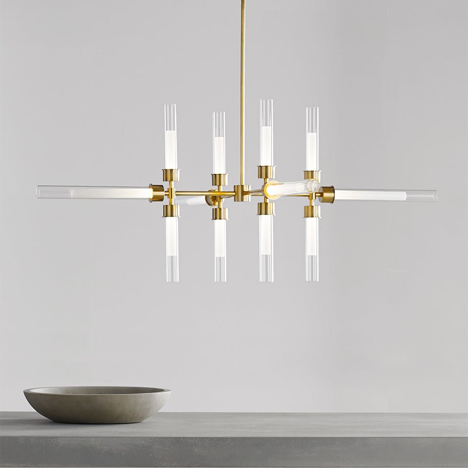 Chandelier Linger - Laiton naturel 12 by Tech Lighting | Luminaires & cie
