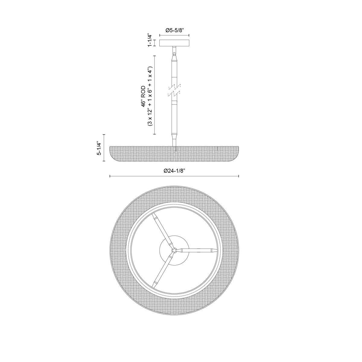 Chandelier Maris - Or brossé by Alora Lighting | Luminaires & cie