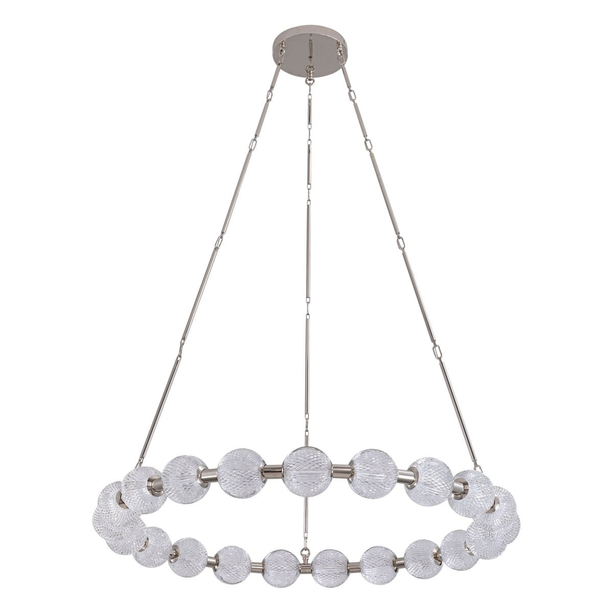 Chandelier Marni - Nickel poli 41 3/8" by Alora Lighting | Luminaires & cie