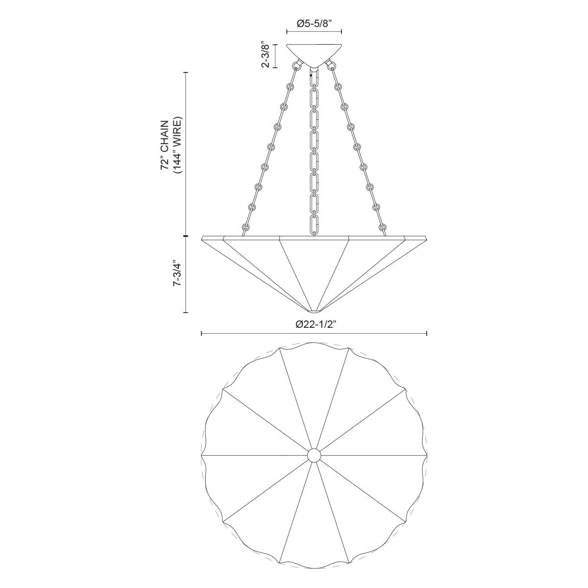 Chandelier Martine - 22 1/2" by Alora Lighting | Luminaires & cie
