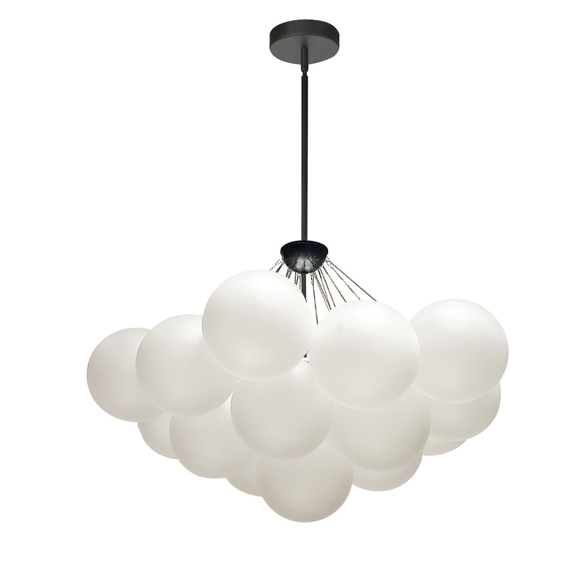 Lustre Miles 27", Blanc / Noir mat – Dainolite
