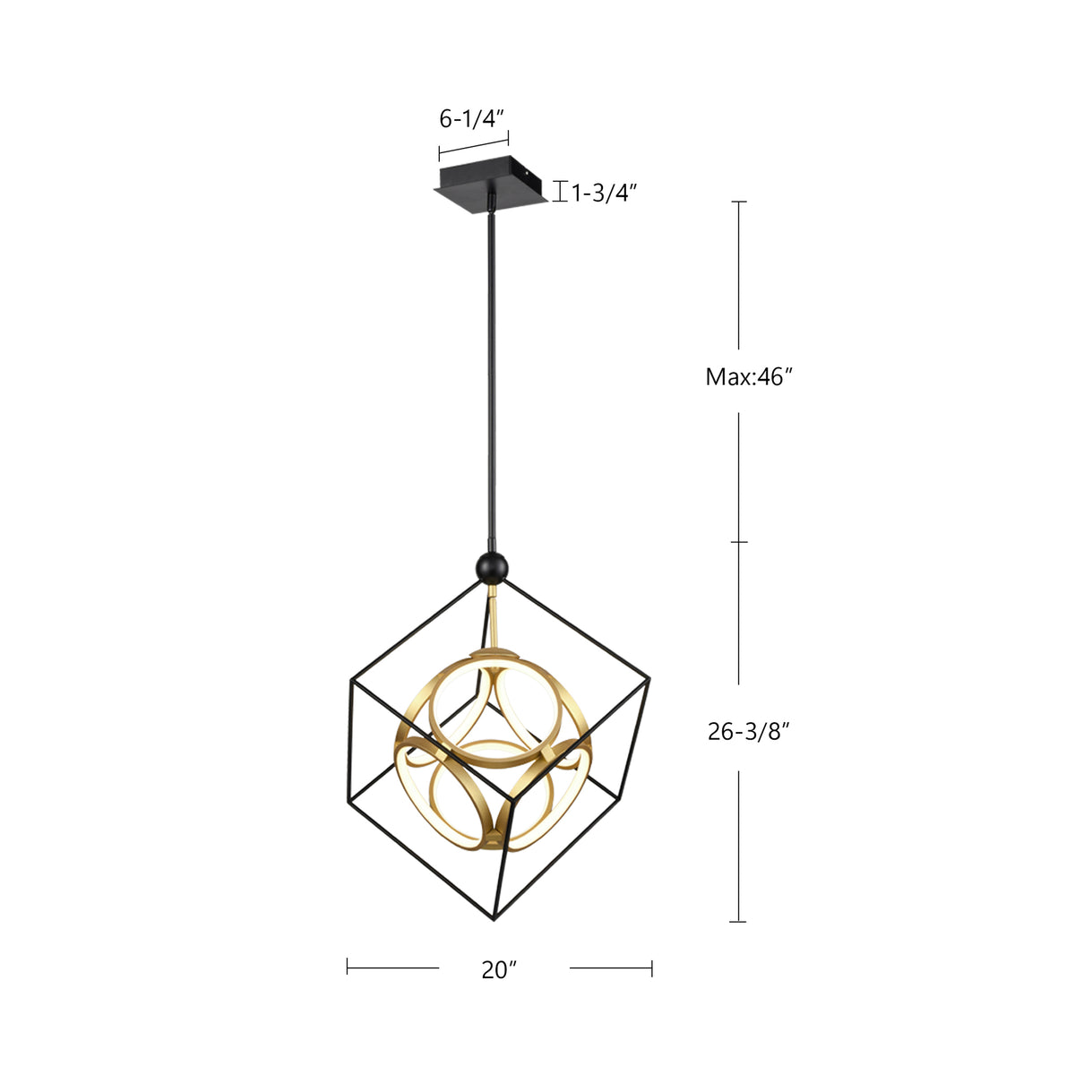Lustre Monza 24 3/8" – vue 2