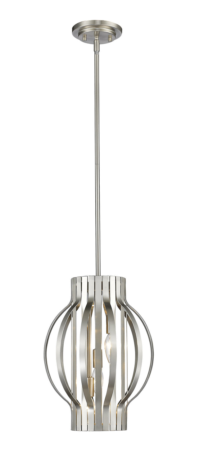 Suspension Moundou Nickel brossé, nombre ampoules 3 – Z-Lite