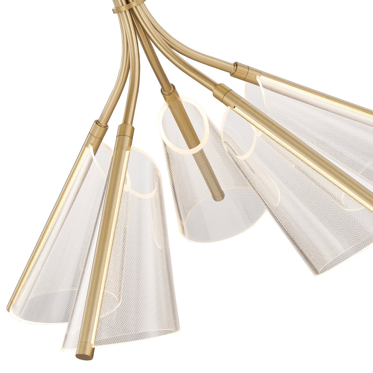 Chandelier Mulberry - Guide en or / lumière brossé 26 7/8" by Kuzco Lighting | Luminaires & cie
