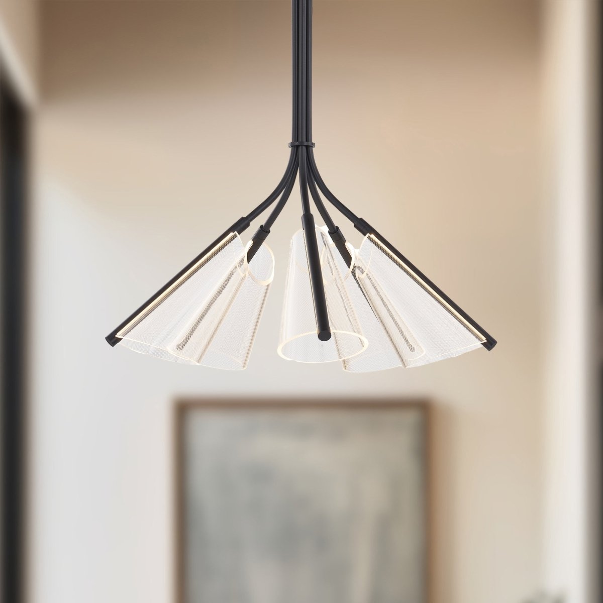 Chandelier Mulberry - Guide noir / léger 26 7/8" by Kuzco Lighting | Luminaires & cie