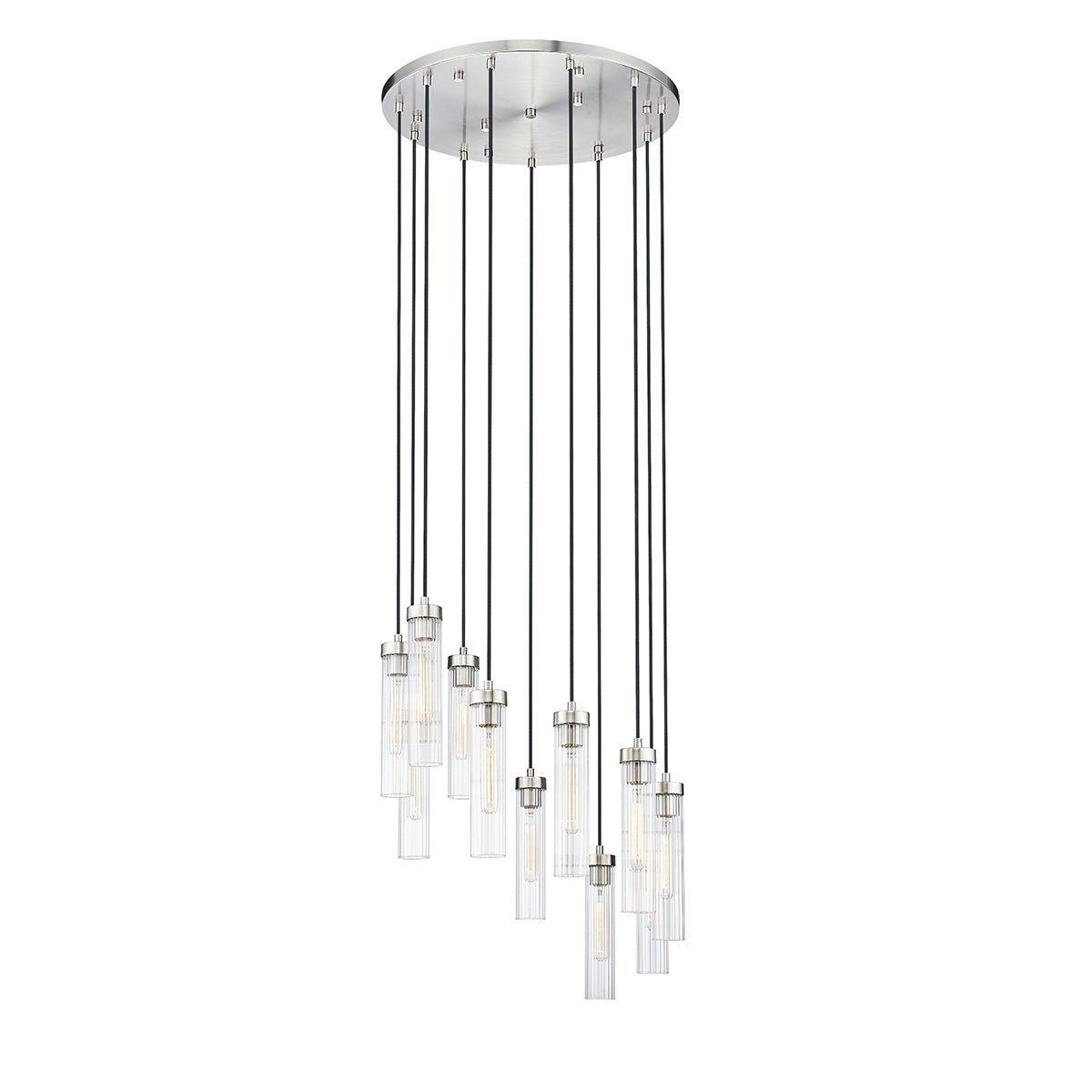 Chandelier multiple Beau - Nickel brossé 24" by Z - Lite | Luminaires & cie