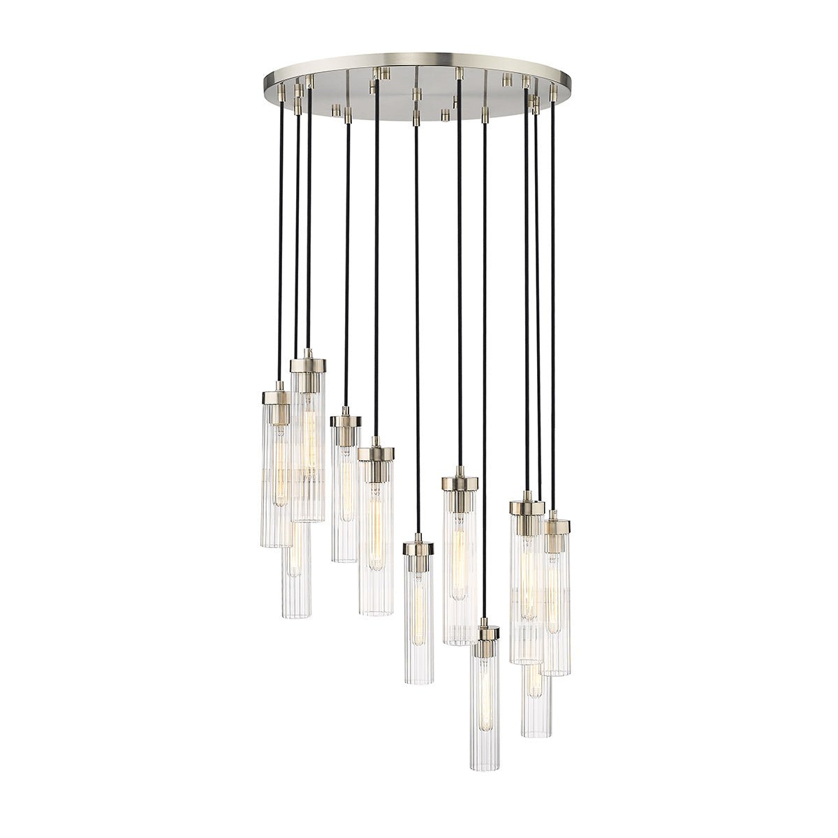 Chandelier multiple Beau - Nickel brossé 24" by Z - Lite | Luminaires & cie