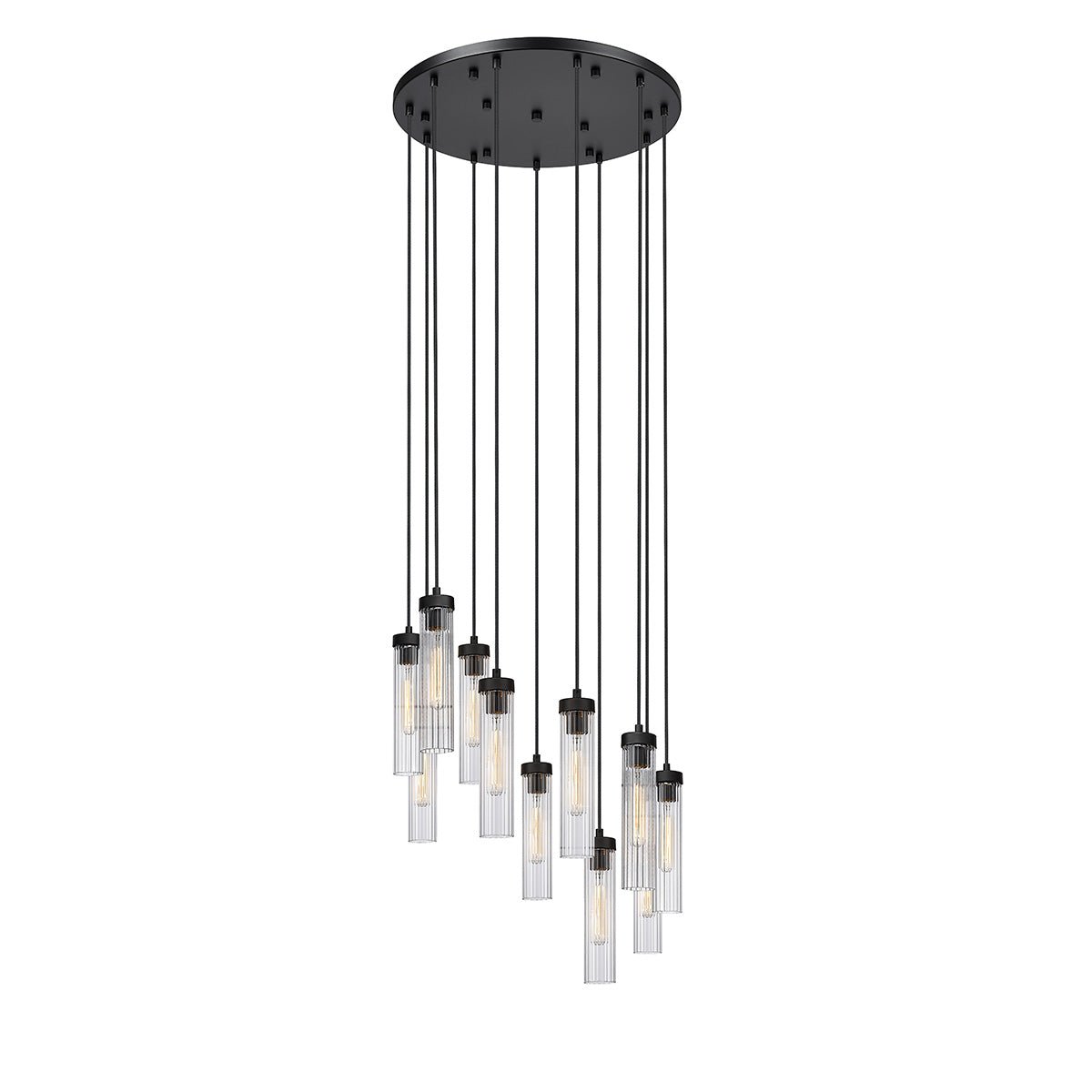 Chandelier multiple Beau - Noir mat 24" by Z - Lite | Luminaires & cie