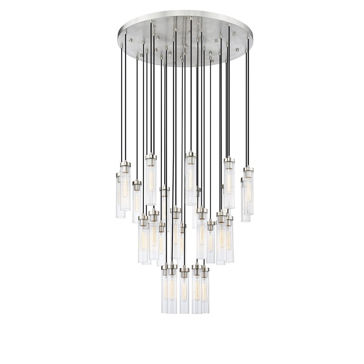 Chandelier multiple Beau - Nickel brossé 36" by Z - Lite | Luminaires & cie