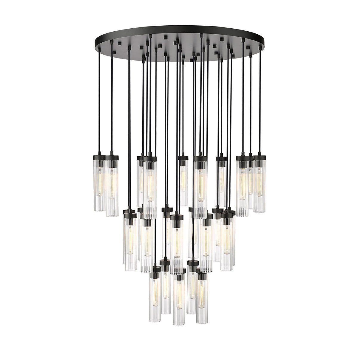 Chandelier multiple Beau - Noir mat 36" by Z - Lite | Luminaires & cie