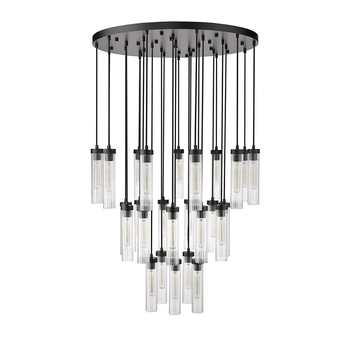 Chandelier multiple Beau - Noir mat 36" by Z - Lite | Luminaires & cie