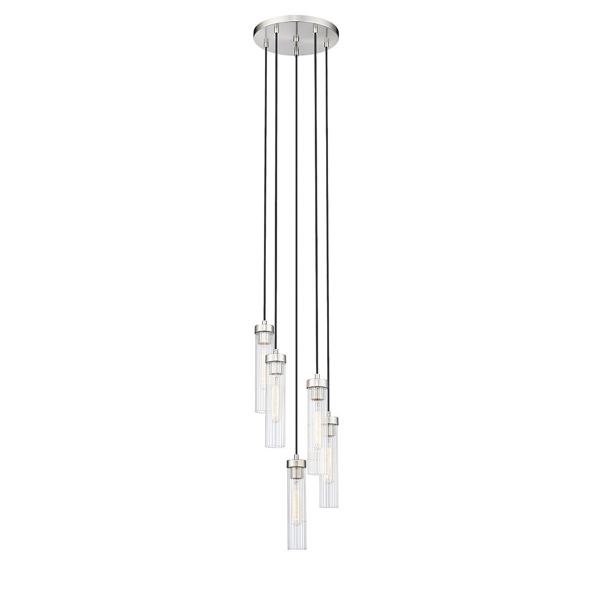 Chandelier multiple Beau - Nickel brossé 12" by Z - Lite | Luminaires & cie