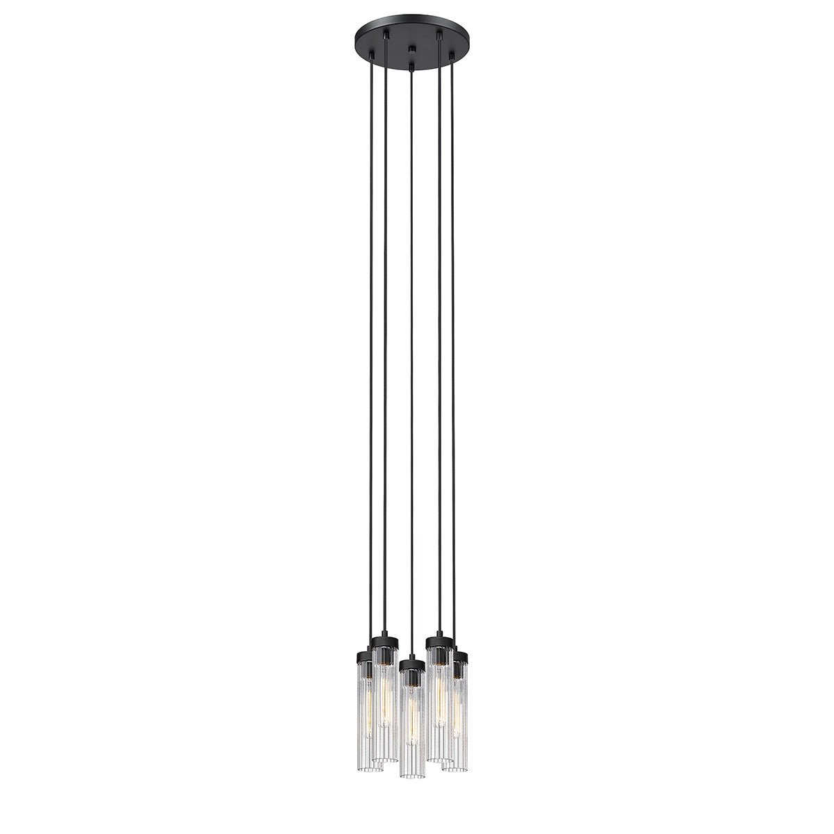 Chandelier multiple Beau - Noir mat 12" by Z - Lite | Luminaires & cie