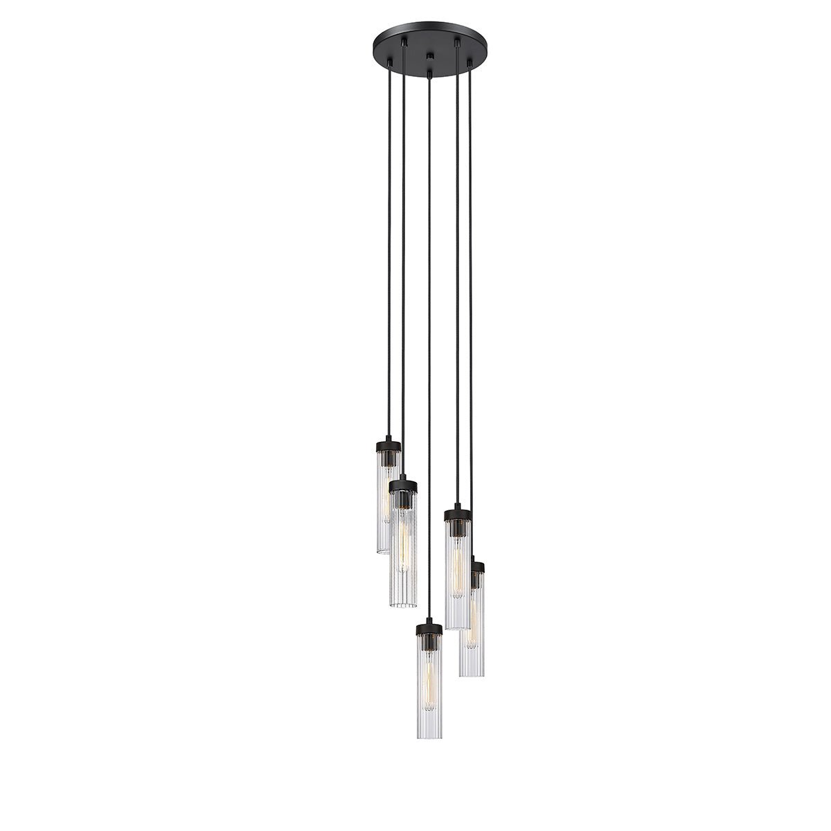 Chandelier multiple Beau - Noir mat 12" by Z - Lite | Luminaires & cie