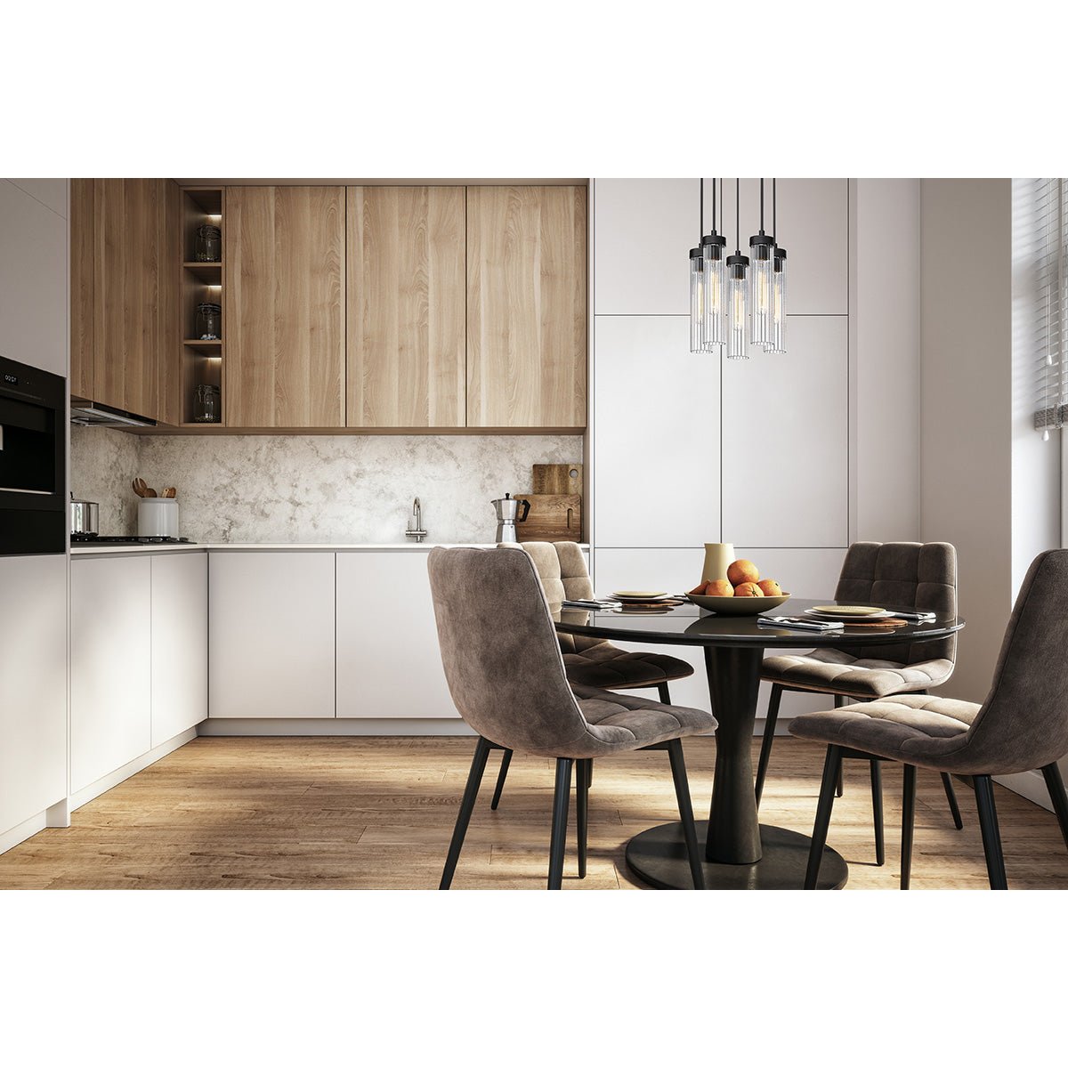 Chandelier multiple Beau - Noir mat 12" by Z - Lite | Luminaires & cie