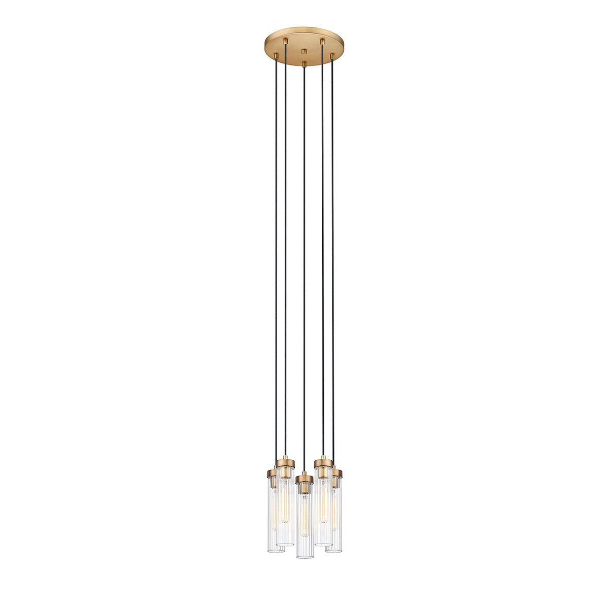 Chandelier multiple Beau - Laiton frotté 12" by Z - Lite | Luminaires & cie