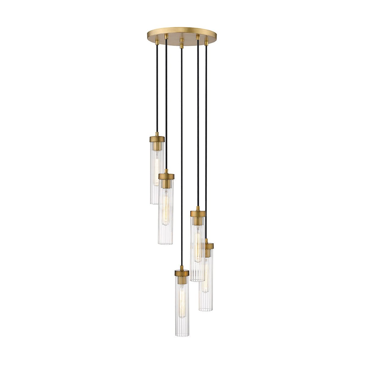 Chandelier multiple Beau - Laiton frotté 12" by Z - Lite | Luminaires & cie