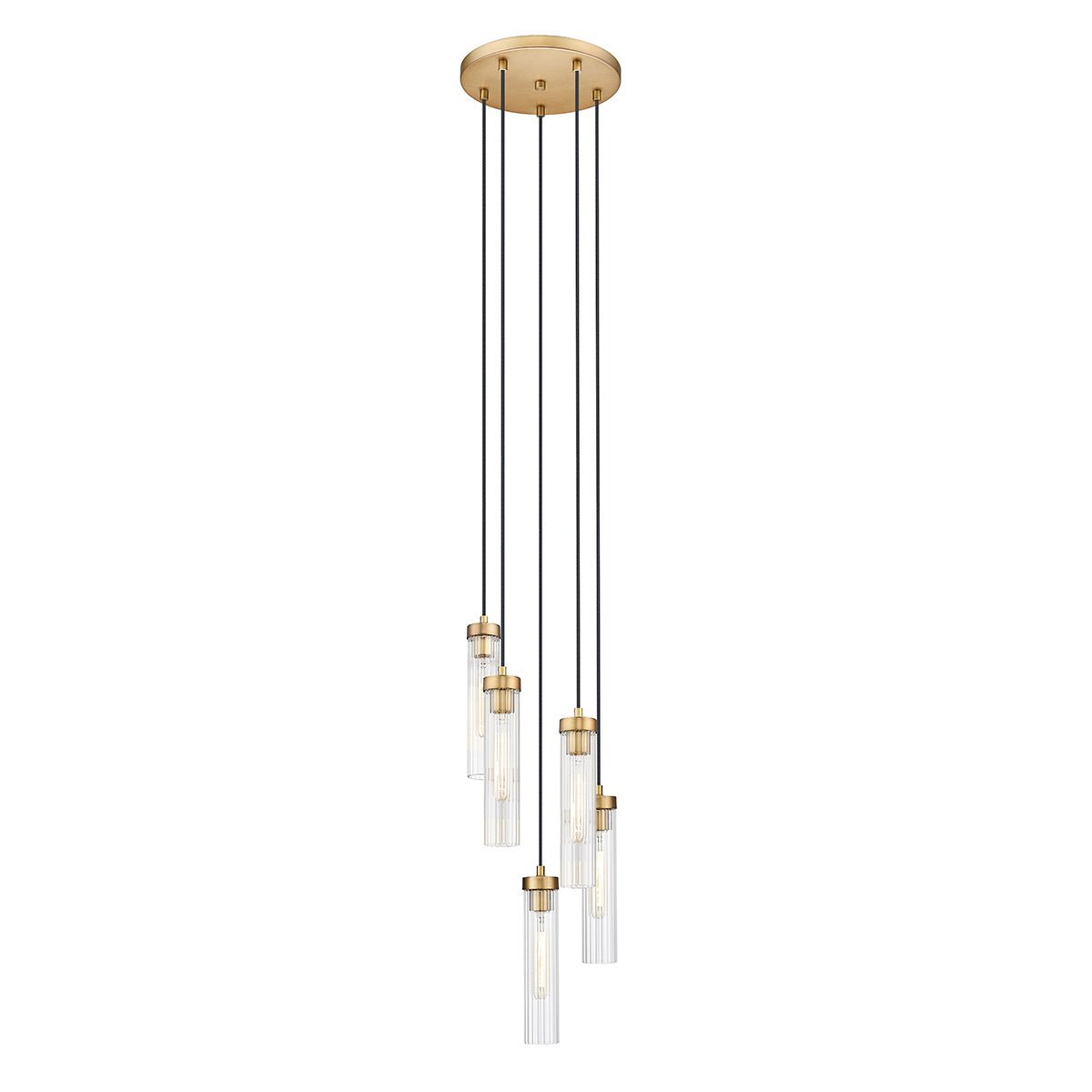 Chandelier multiple Beau - Laiton frotté 12" by Z - Lite | Luminaires & cie