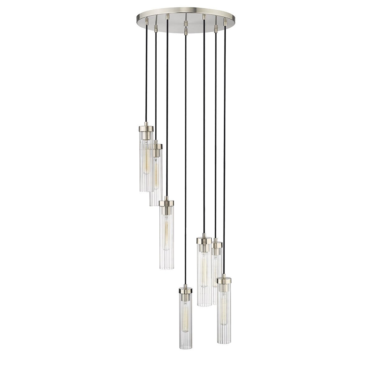 Chandelier multiple Beau - Nickel brossé 18" by Z - Lite | Luminaires & cie