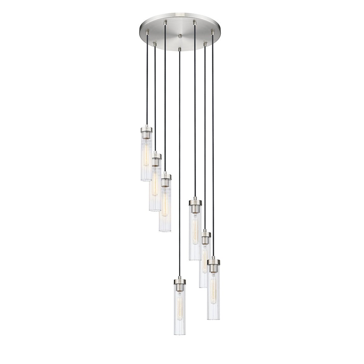 Chandelier multiple Beau - Nickel brossé 18" by Z - Lite | Luminaires & cie