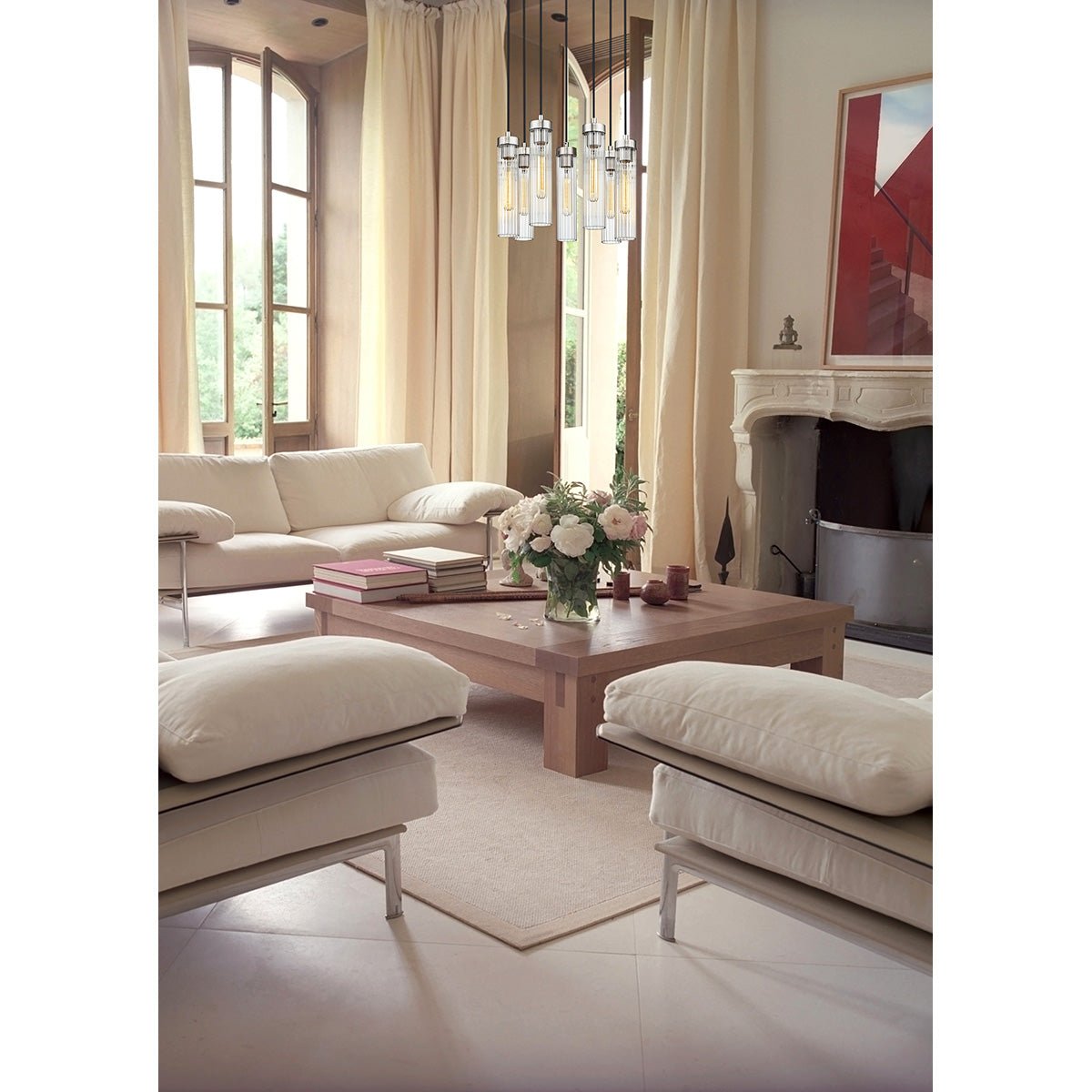 Chandelier multiple Beau - Nickel brossé 18" by Z - Lite | Luminaires & cie