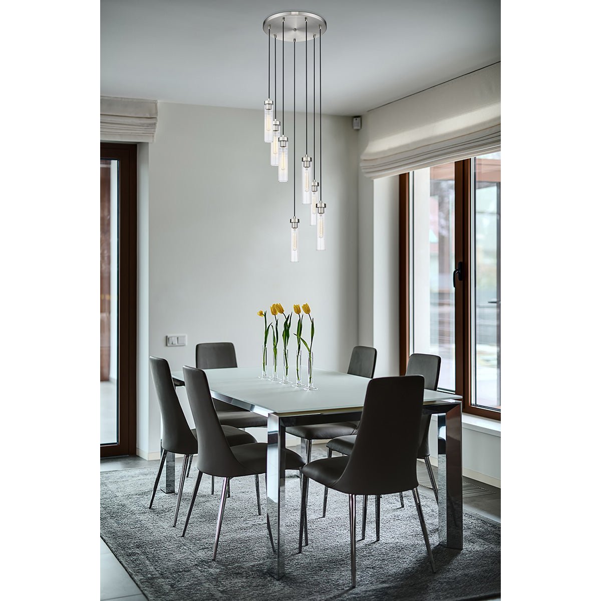 Chandelier multiple Beau - Nickel brossé 18" by Z - Lite | Luminaires & cie