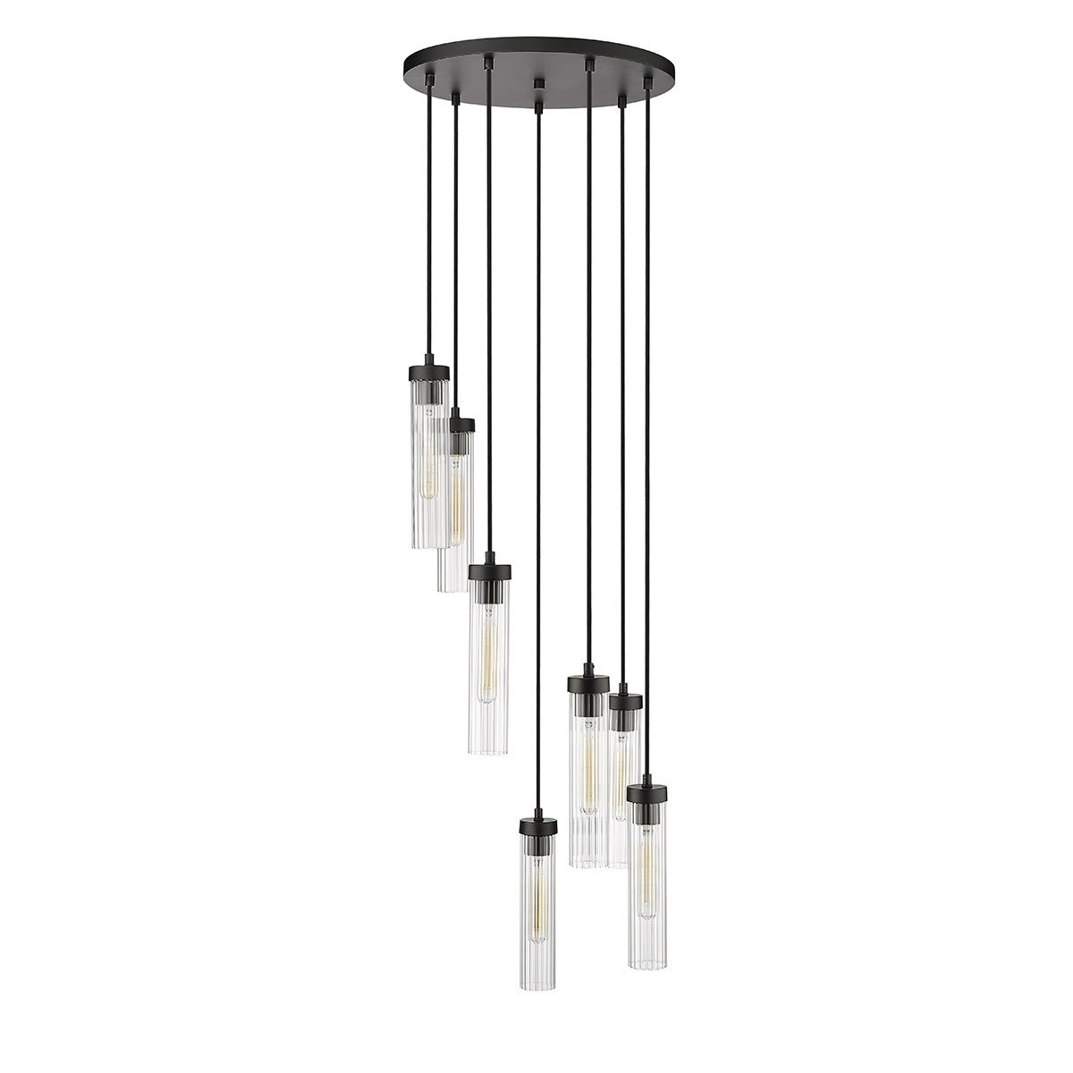 Chandelier multiple Beau - Noir mat 18" by Z - Lite | Luminaires & cie
