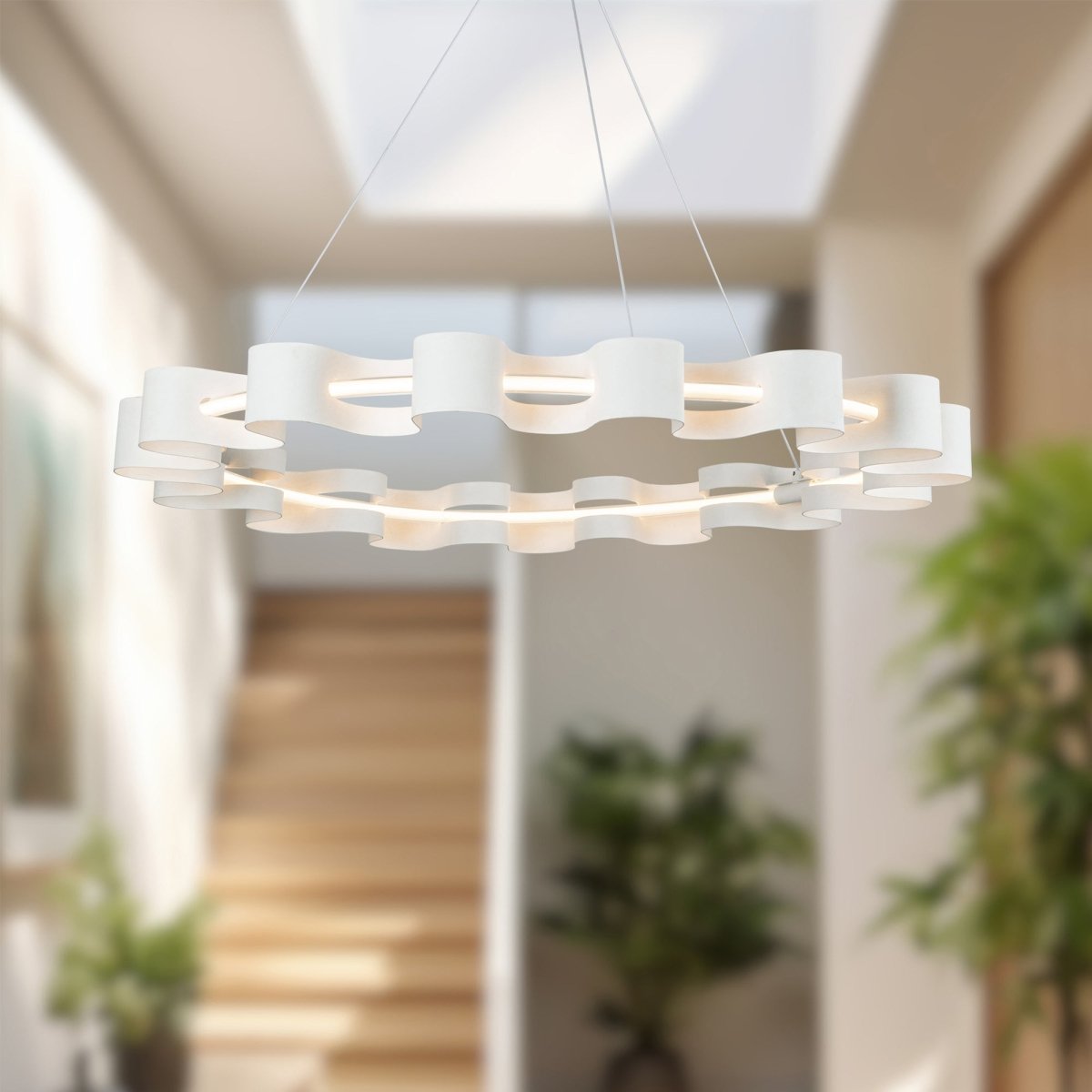 Chandelier Nami - Blanc antique by Kuzco Lighting | Luminaires & cie
