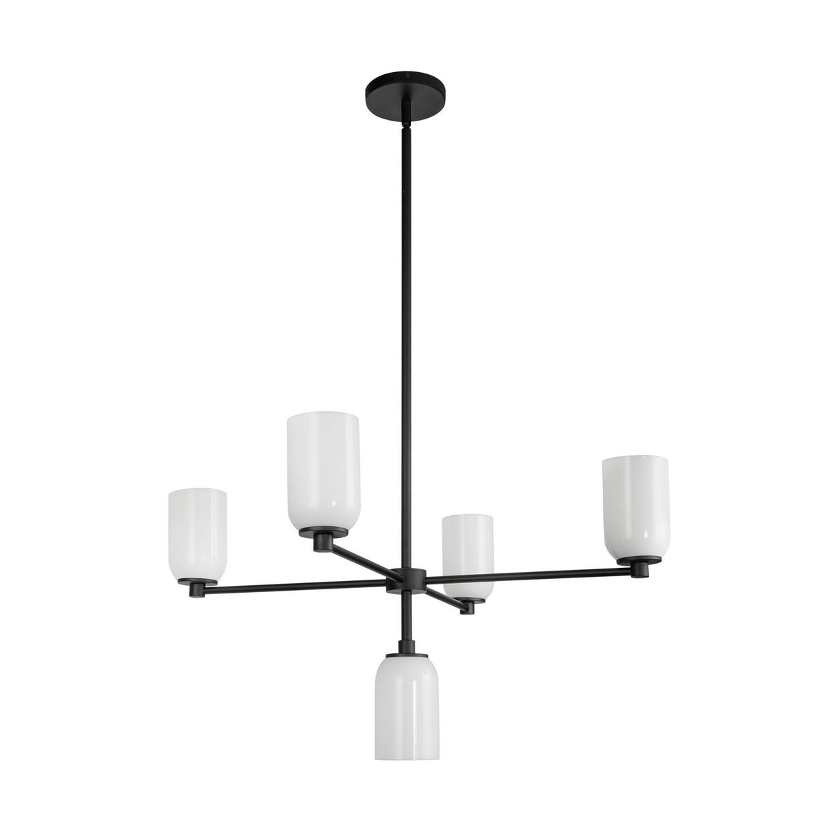Lustre Nola Noir / Verre opale – vue 4