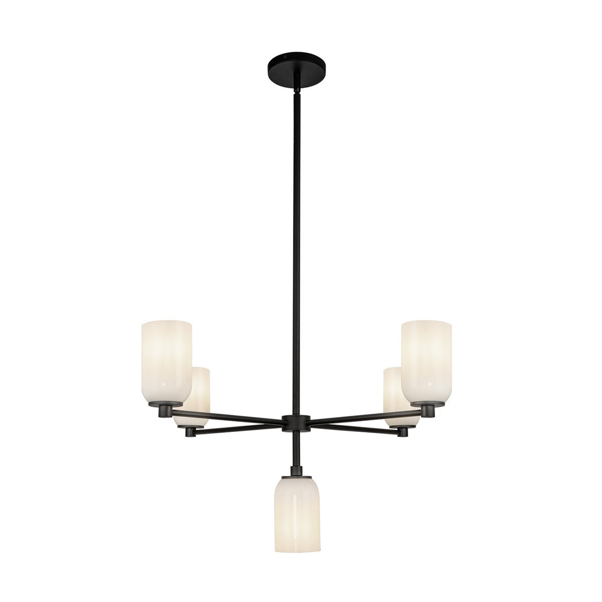 Lustre Nola Noir / Verre opale – Kuzco Lighting