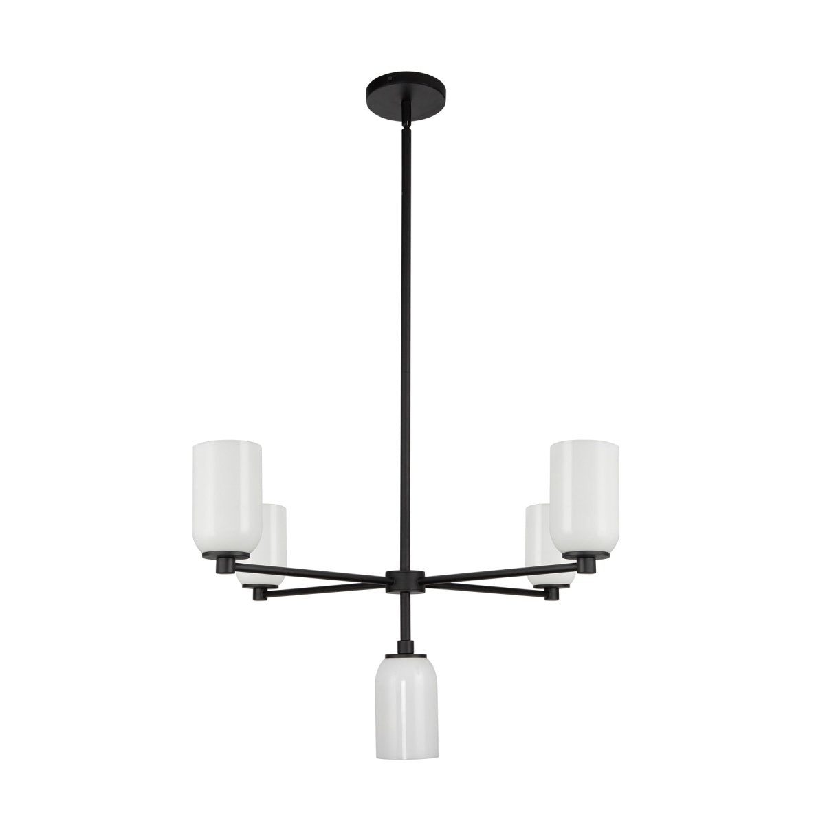 Chandelier Nola - Verre d'opale noir / brillant by Kuzco Lighting | Luminaires & cie
