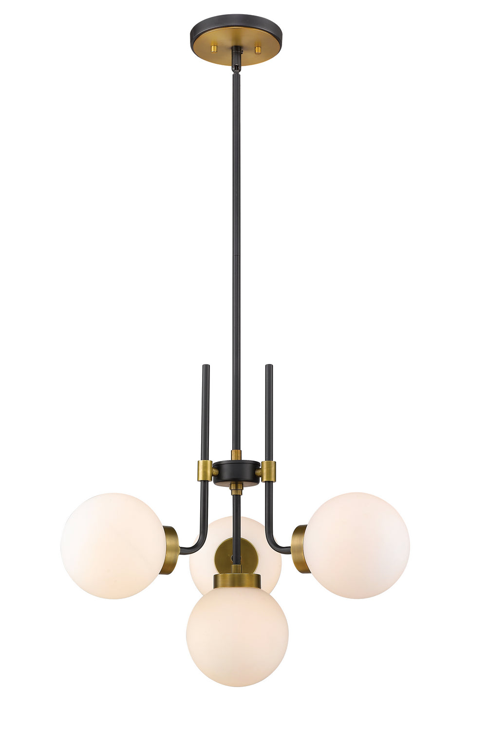 Lustre Parsons Noir mat + Laiton vieilli, 22" – Z-Lite