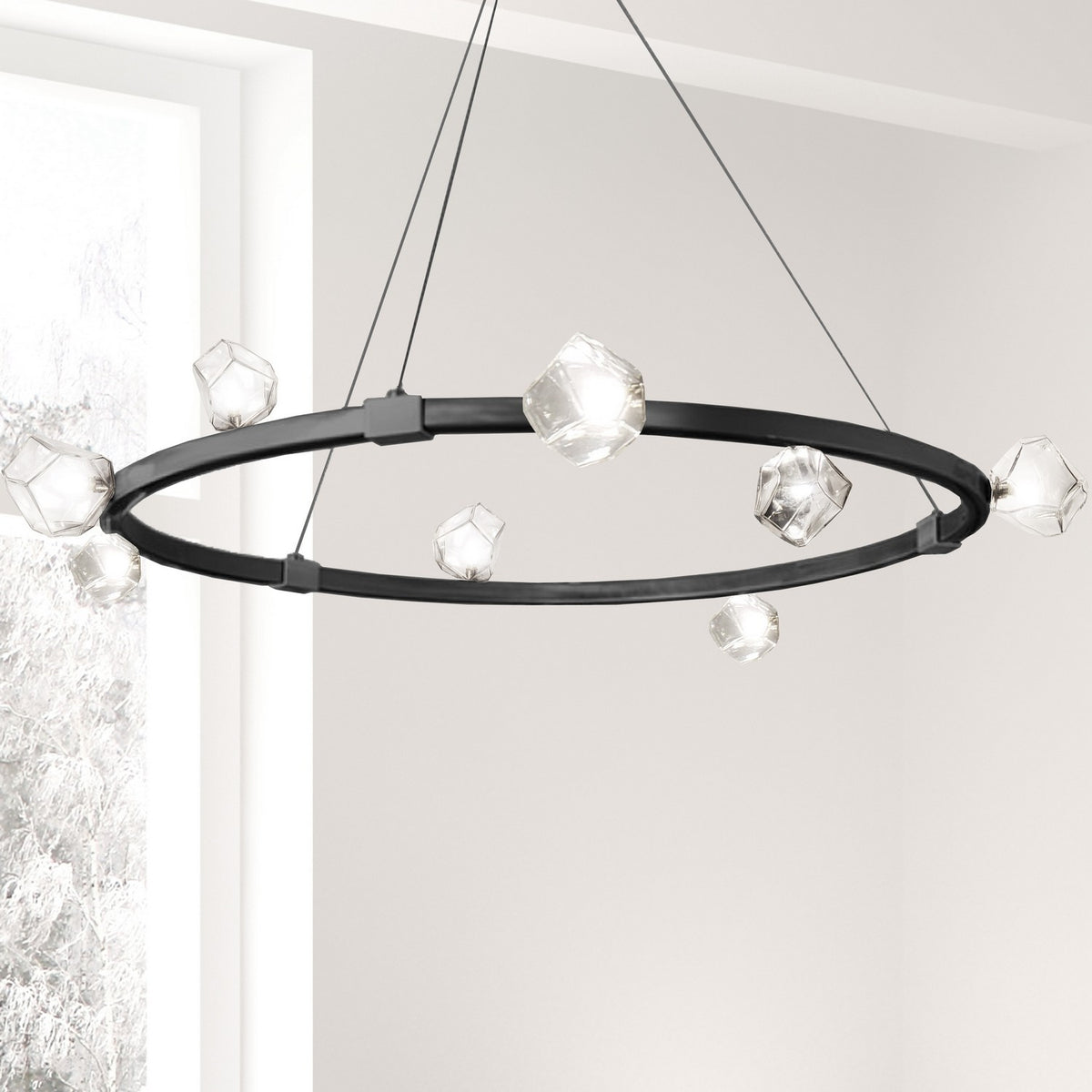 Lustre Pearlene Noir mat – vue 2