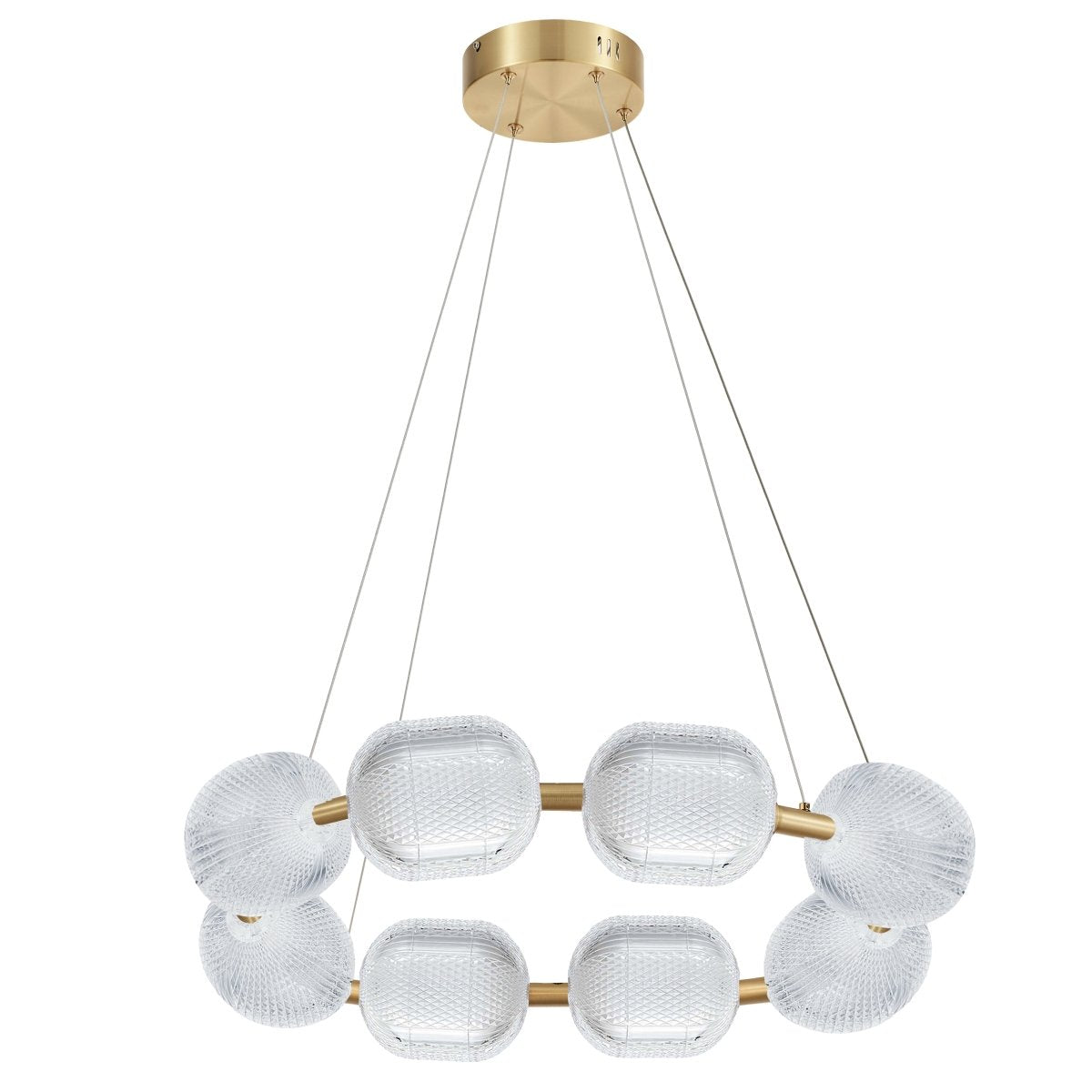 Chandelier Peri - Laiton vieilli by Dainolite | Luminaires & cie