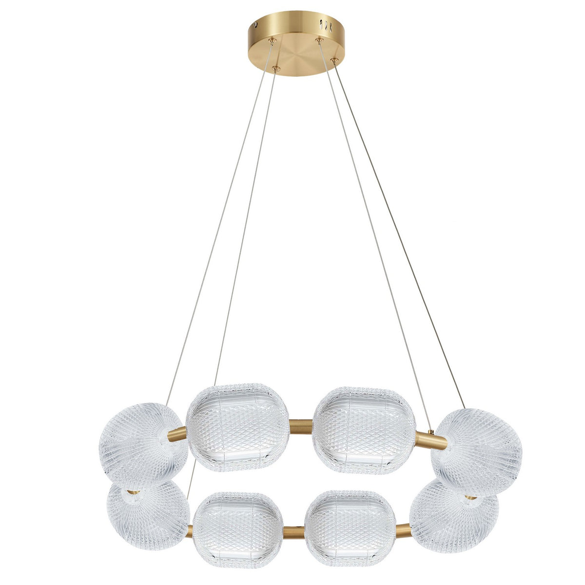 Lustre Peri Transparent / Laiton vieilli – Dainolite