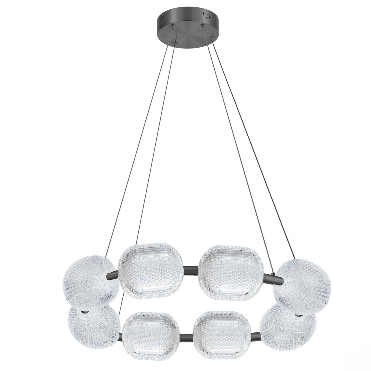 Lustre Peri Transparent / Noir mat – Dainolite