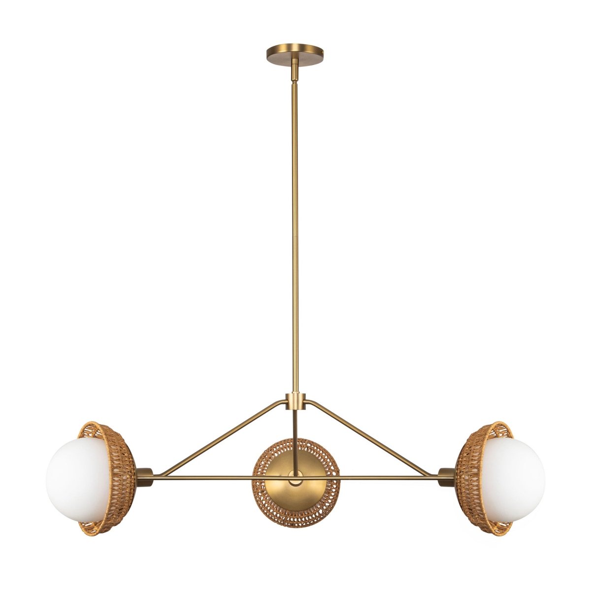 Chandelier Perth - Gold - or / Verre d'Opale by Alora Lighting | Luminaires & cie