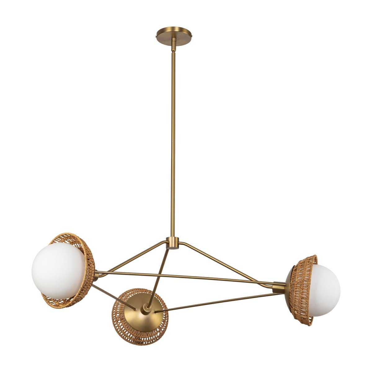Chandelier Perth - Gold - or / Verre d'Opale by Alora Lighting | Luminaires & cie