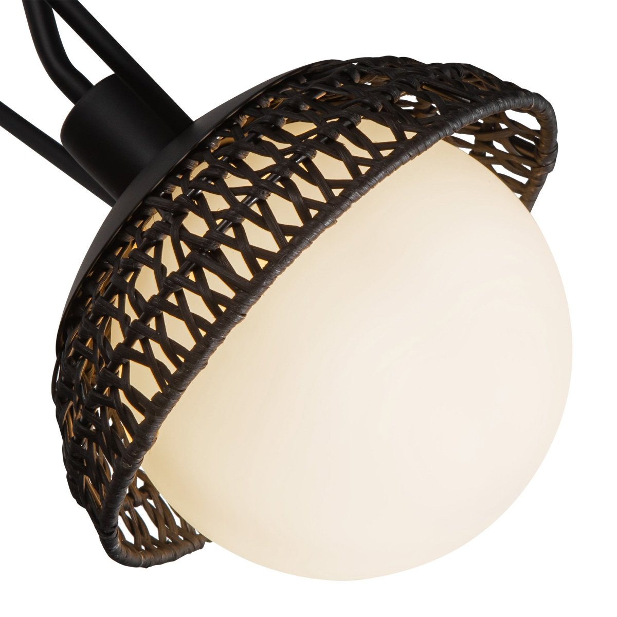 Chandelier Perth - Verre noir / opale mat by Alora Lighting | Luminaires & cie