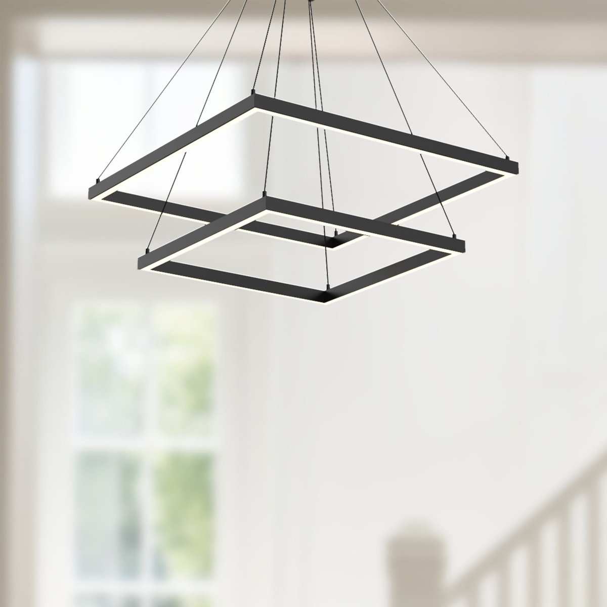Chandelier Piazza - Noir 23 5/8" 2 - étages by Kuzco Lighting | Luminaires & cie