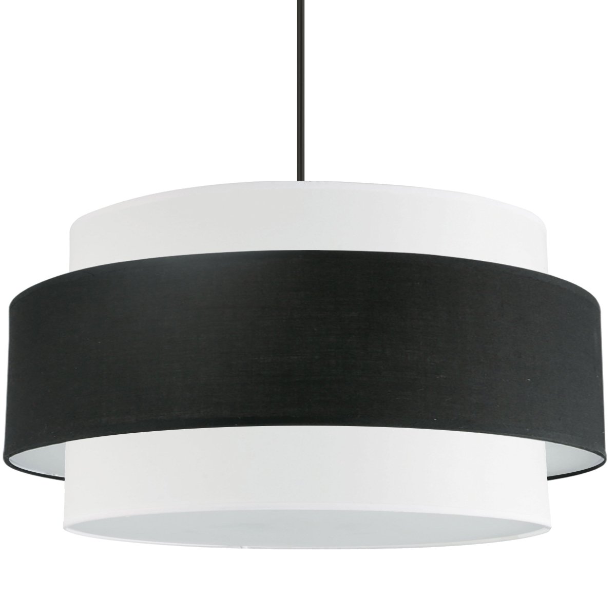 Chandelier Priya - Noir et blanc 30" by Dainolite | Luminaires & cie
