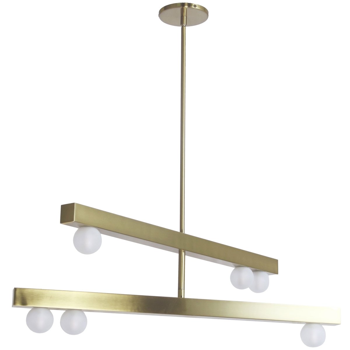 Chandelier Raleigh - Laiton âgé by Dainolite | Luminaires & cie
