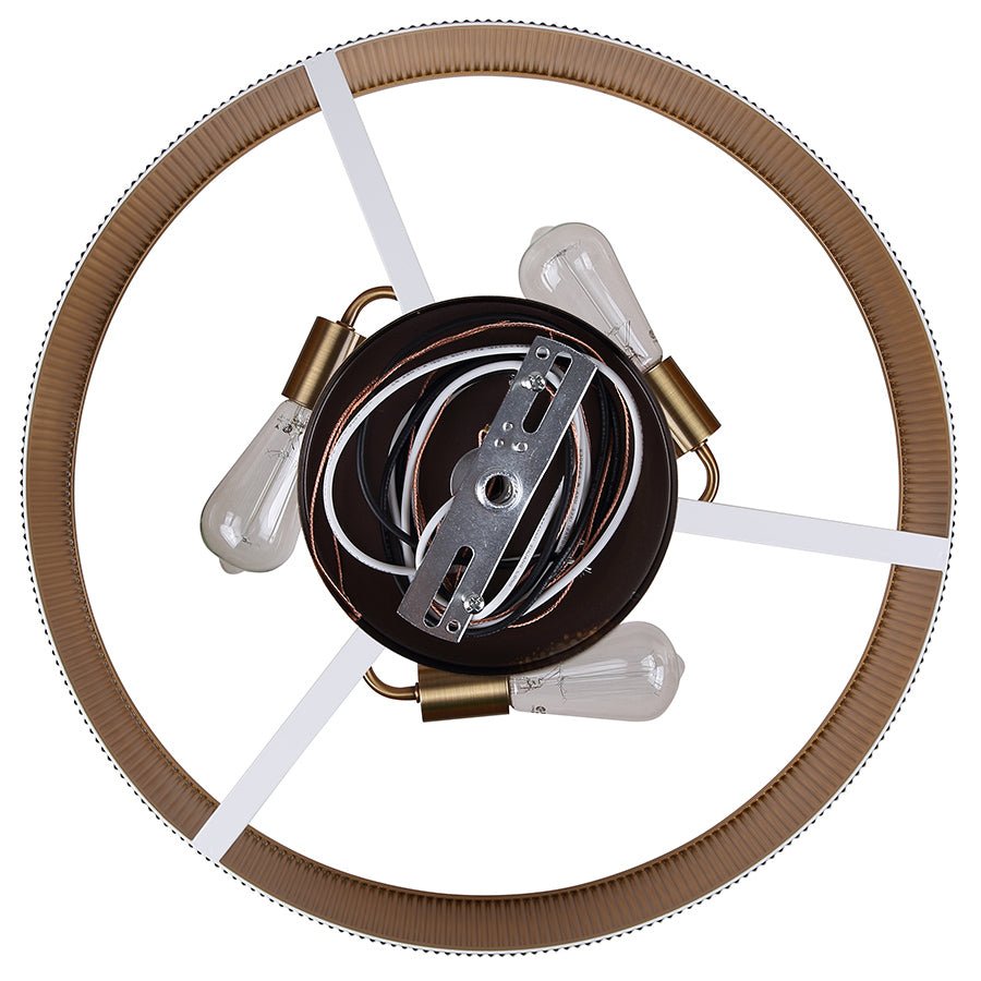 Chandelier Rexton - Blanc mat et or 22" by Canarm | Luminaires & cie