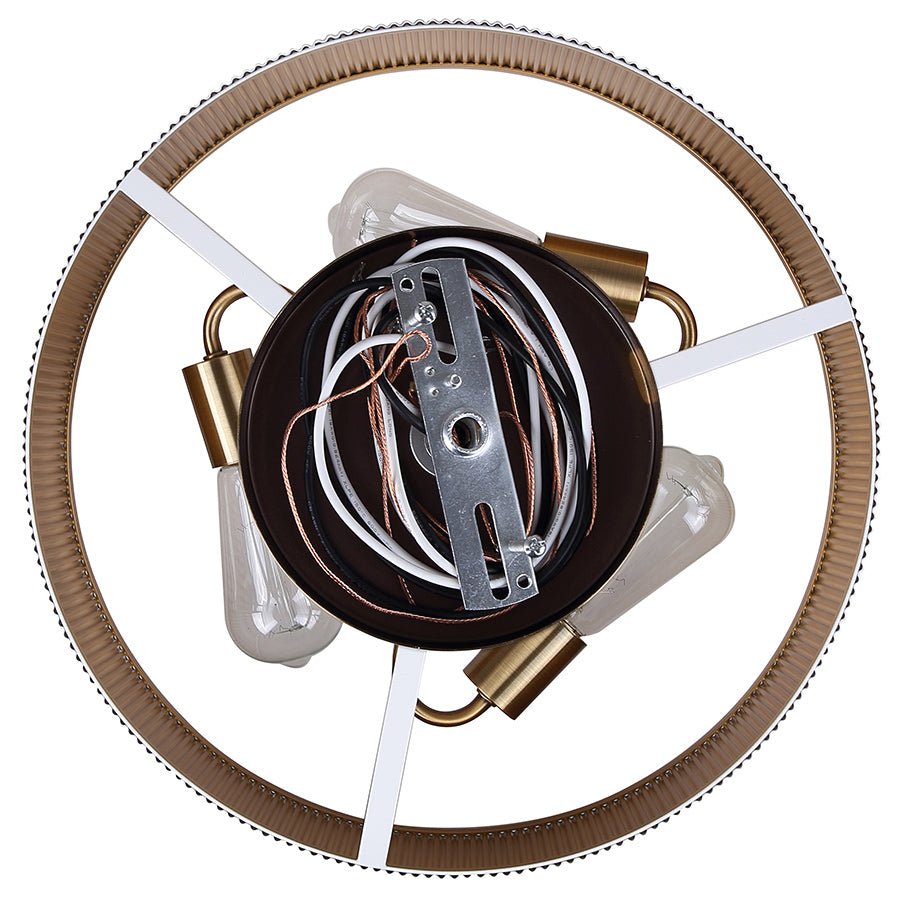 Chandelier Rexton - Blanc mat et or 22" by Canarm | Luminaires & cie