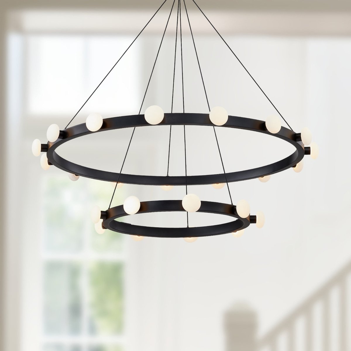 Chandelier Rezz - Noir by Kuzco Lighting | Luminaires & cie